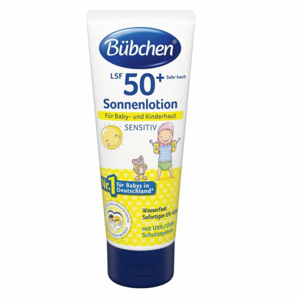 Bubchen Солнцезащитное молочко для младенцев и детей с чувствительной кожей ФЗ 50+,100 мл 1
