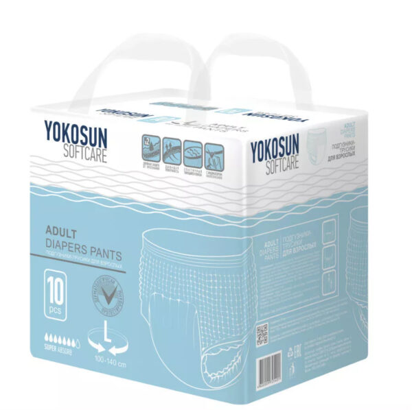 Подгузники-трусики для взрослых YokoSun, размер L, 10 шт. 1