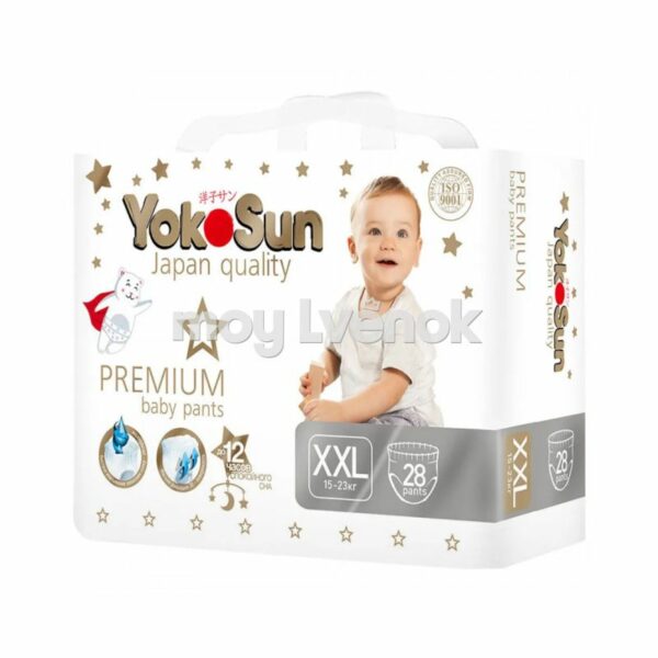 Подгузники-трусики YokoSun Premium XXL 15-23кг 28шт 1