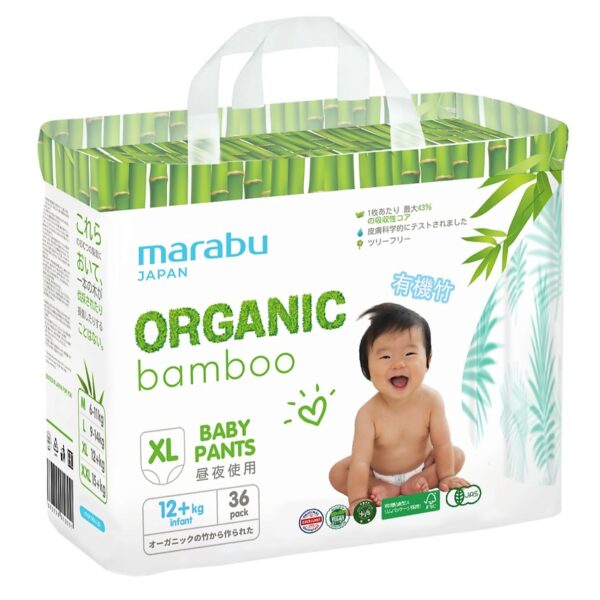Подгузники-трусики MARABU Organic bamboo, размер XL (12+ кг), 36 шт 1