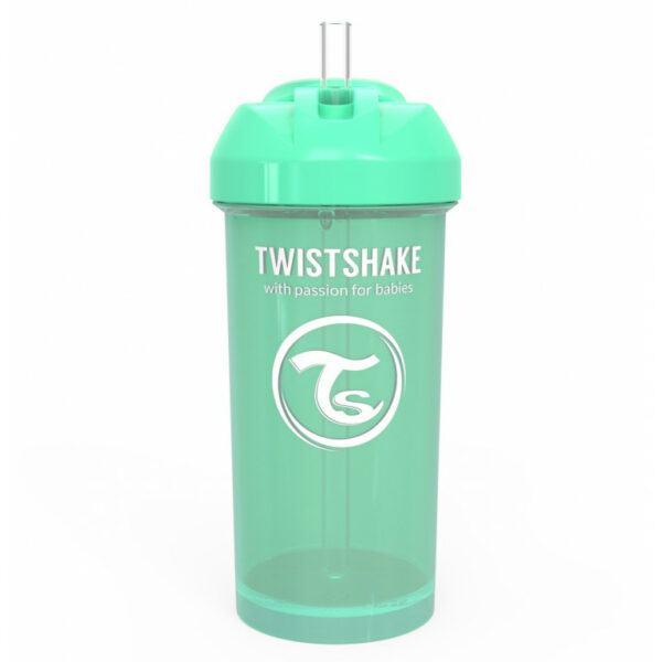 Поильник с трубочкой Twistshake (Straw Cup) 360 мл.Пастельный зеленый 6+м 1