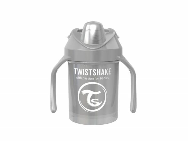 Поильник Mini Cup Twistshake 4 мес+ 230 мл. Пастельный серый 1
