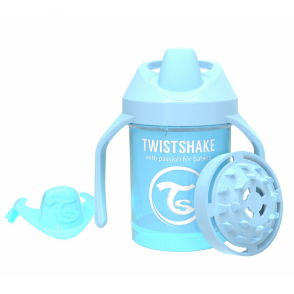 Поильник Mini Cup Twistshake 4 мес+ 230 мл. Пастельный синий 1