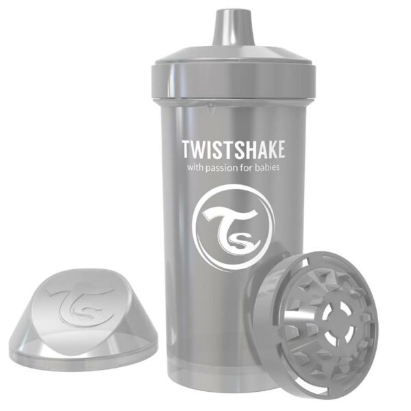 Поильник Twistshake Kid Cup 360 мл Пастельный серый 12+м 1