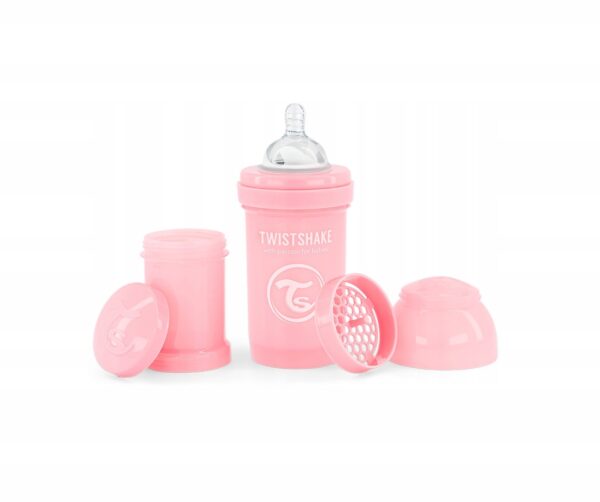 Антиколиковая бутылочка для кормления Twistshake 180 мл 0+ розовый 1