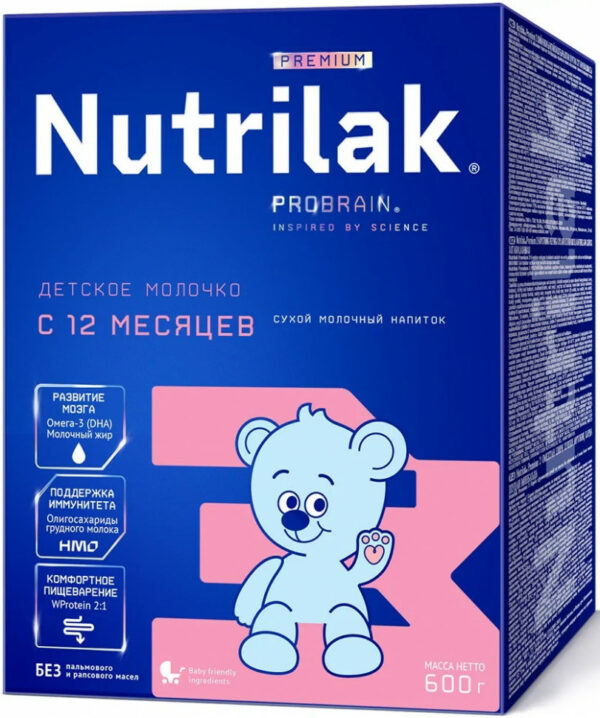 Смесь молочная Nutrilak Premium 3 с 12мес 600г 1