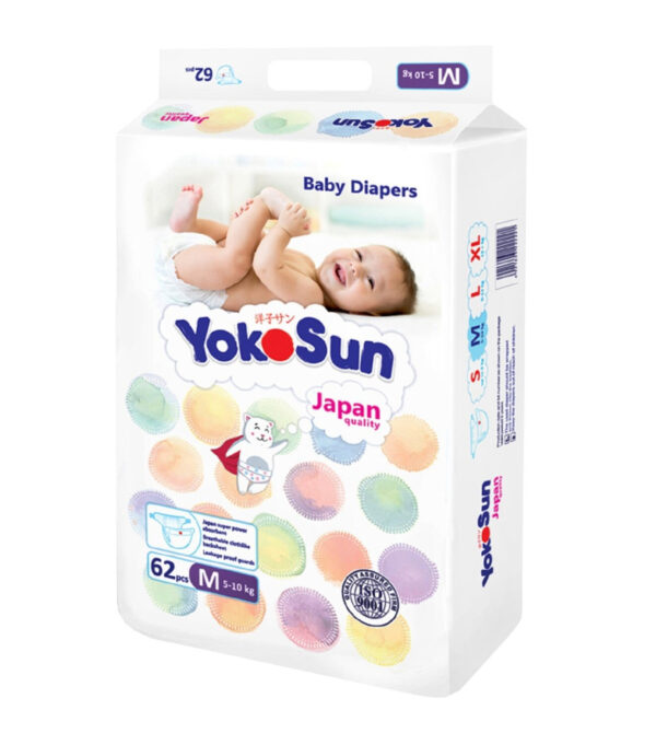 Подгузники YokoSun comfort М 5-10кг 62шт