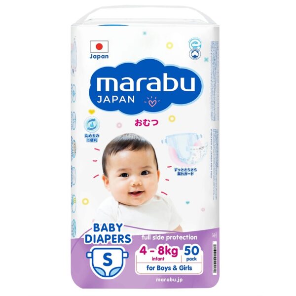 Подгузники MARABU Easy Go, размер S (4-8 кг), 50 шт 1