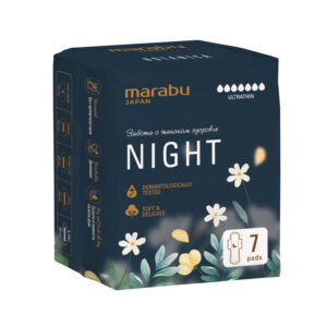 Ультратонкие прокладки MARABU ночные,7 шт