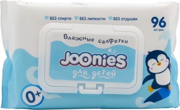 Joonies салфетки влажные с витамином Е 96шт. 1