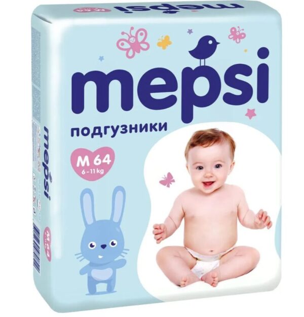 Подгузники Mepsi M 6-11кг 64шт 1