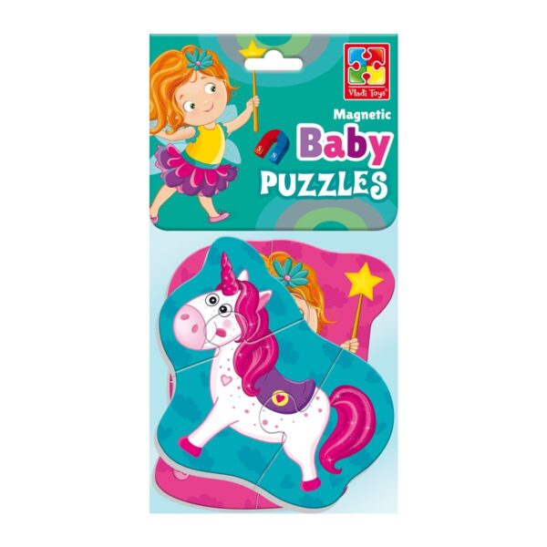 Мягкие магнитные пазлы Baby Puzzle "Фея и единорог" 1