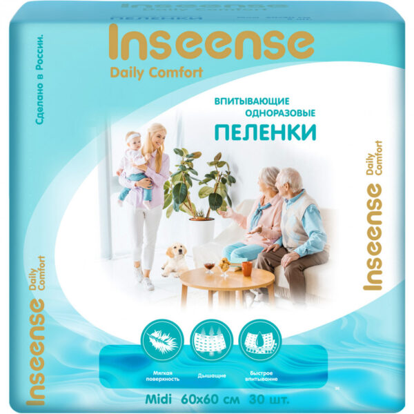 Пеленки одноразовые Inseese Daily Comfort 60*60см 30шт 1