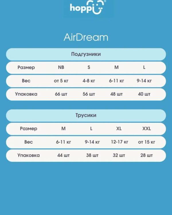 Подгузники трусики детские Hoppi AirDream, Размер L, 9-14кг, 38шт — изображение 11