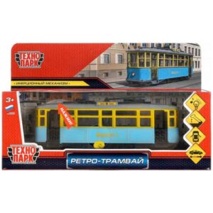 Игрушка металлическая Трамвай Ретро Технопарк