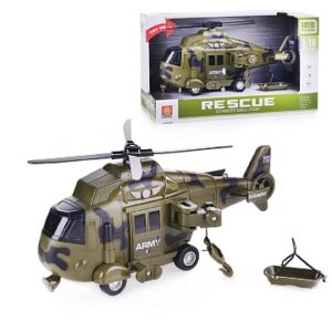 Вертолет военный Rescue инерц. свет. звук