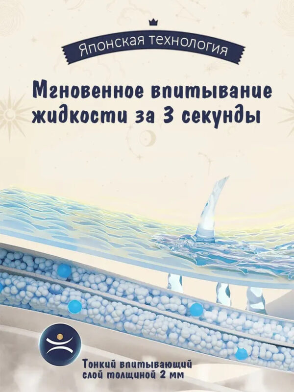 Подгузники детские Hoppi RoyalDream, Размер M, 6-11кг, 44шт — изображение 5