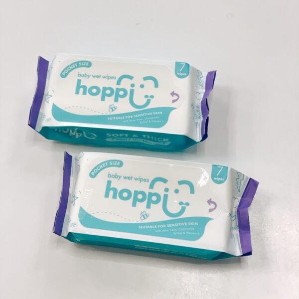 Салфетки влажные детские мини Hoppi Baby, 7шт