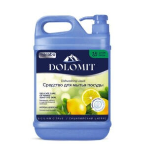 Средство для мытья посуды DOLOMIT "сочный апельсин", 1,5 л против жира в холодной воде.
