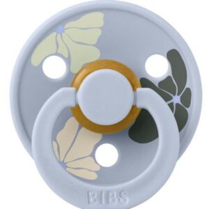 Пустышка латексная BIBS Studio Colour - Morning Bloom -Dusty Blue, 0+ мес.