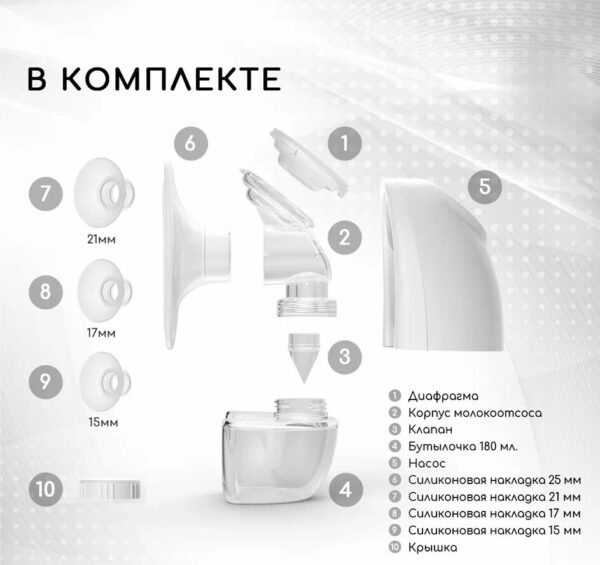 Молокоотсос электрический беспроводной портативный Miyoumi 5