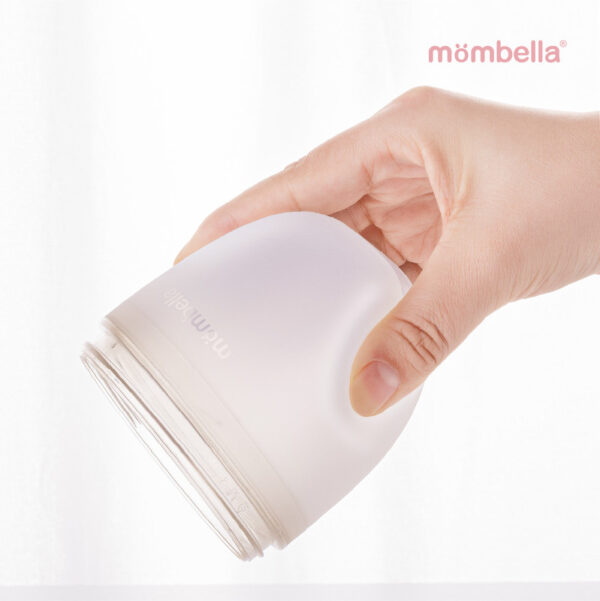 Антиколиковая бутылочка Mombella Wide Neck,широкая,210 мл,силиконавая,белая 3