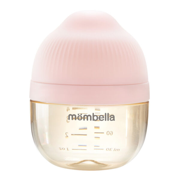Антиколиковая бутылочка Mombella Wide Neck,широкая,120 мл,силиконавая,розовая 3