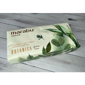 Салфетки бумажные MARABU Botanica с крем эффектом в мягкой упаковке,3 слоя, 120шт