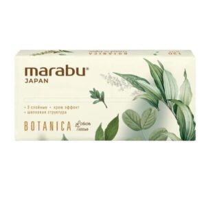 Салфетки бумажные MARABU Botanica с крем эффектом в мягкой упаковке,3 слоя, 120шт