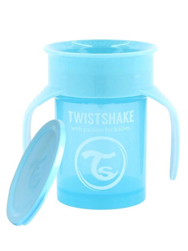 Поильник Twistshake 360 cup 230 мл.Пастельный голубой(Pastel Blue) — изображение 2