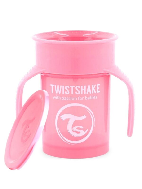 Поильник Twistshake 360 cup 230 мл.Пастельный розовый (Pastel Pink) — изображение 5