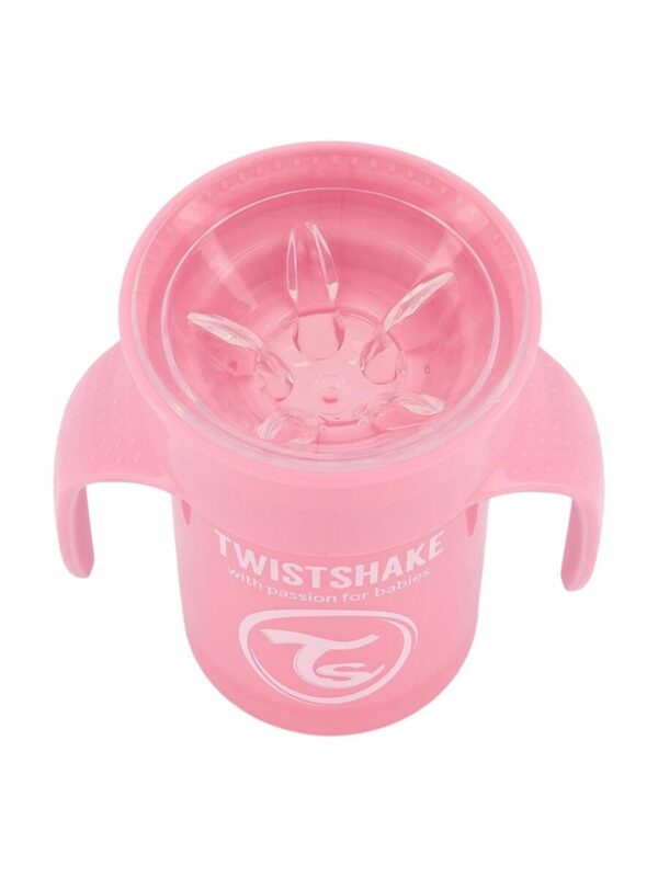 Поильник Twistshake 360 cup 230 мл.Пастельный розовый (Pastel Pink) — изображение 4