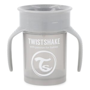 Поильник Twistshake 360 cup 230  мл.Пастельный серый,6+ мес