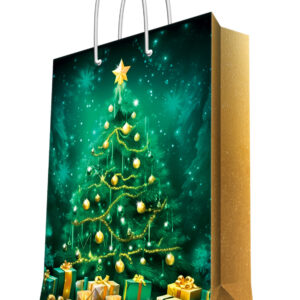 Бумажный Новогодний пакет в ассортименте 17