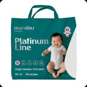 Подгузнки-трусики, Marabu Platinum line размер XL (12+кг.)