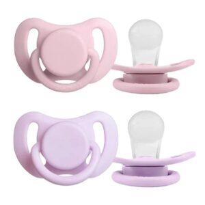 Набор силиконовых пустышек 0-6 мес,Baby pink/lilac