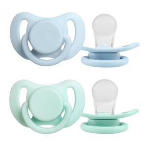 Набор силиконовых пустышек 0-6 мес,Baby blue/milk mint