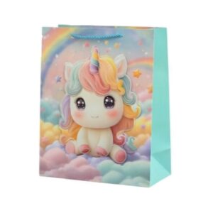 Пакет подарочный, Единорог, 26х32х12 см