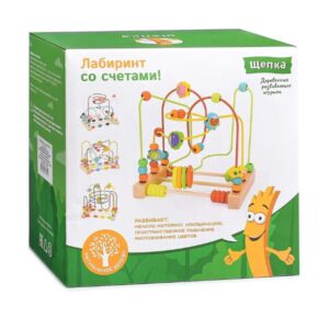Лабиринт для малышей деревянный со счетами