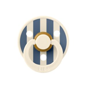 Пустышка латексная BIBS Studio Colour - Block - Ivory Steel Blue, 0+ мес.