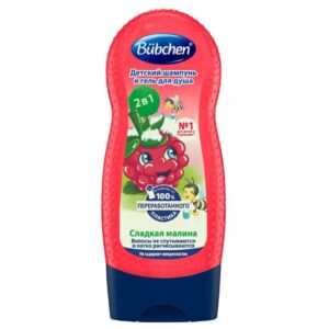 Детский шампунь и гель для душа Bubchen, Сладкая малина  230 мл