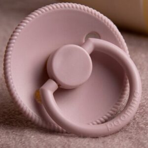 Пустышка Paomma с соской из натурального латекса, S (0-6 мес), Baby pink