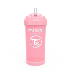 Поильник с трубочкой Twistshake (Straw Cup) 360 мл. Пастельный розовый  6+м