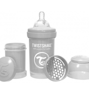 Антиколиковая бутылочка для кормления Twistshake 180 мл 0+,Пастельный серый