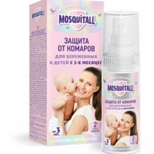 Молочко-спрей MOSQUITALL от комаров для беременных и детей с 3 мес+