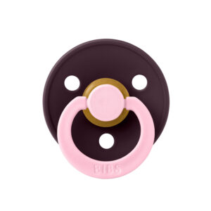 Пустышка латексная BIBS Studio Colour - Fusion - Plum/Baby Pink, 0+ мес.