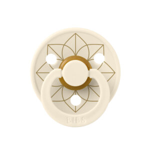 Пустышка латексная BIBS Colour - Noor - Ivory/Gold, 6+ мес.