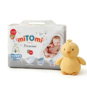 Подгузники на липучках miTOmi Premium размер NB 2-5 кг 32 шт