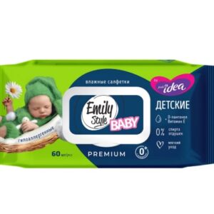 Emily салфетки влажные с крышкой 60шт