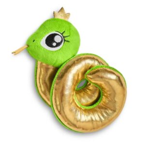 Игрушка мягкая змейка на руку Золотая принцесса